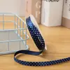 Rolo Grande de 1cm de Fita de Bolinhas Laço de Gravata Flor Laço DIY Camisa Fita Fofa Versátil