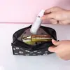 Nova Bolsa Cosmética Transparente de Margaridas Bolsa de Armazenamento Portátil à Prova d'Água Necessaire Pequena de Armazenamento Menstrual para Estudantes