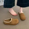 Chinelos Retrô para Mulheres 2026 Outono e Inverno Novo Estilo Mocassins Couro Macio Boca Rasa Solado Macio Antiderrapante Respirável Sapatos Birkenstock para Mulheres