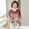 Otoño 2025 Moda Madre Camisa de Punto Reductora de Edad Primavera y Otoño Nuevo Top Elegante de Otoño para Mujeres de Mediana Edad y Mayores Solapa
