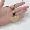 Verano Relajante~Collar Tejido a Mano con Forma de Abanico Étnico Retro para Mujer, Collar Largo Bohemio de Nicho