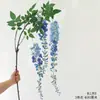 Flor de Glicina de Rama Larga Simulada de Gama Alta Decoración para Sala de Estar Interior Adornos Colgantes Arco de Boda Enredadera de Flores Colgante del Techo