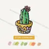 Parche Bordado de Cactus Dibujo Animado Planta Pequeña Parche para Reparar Agujeros en Ropa con Adhesivo Posterior Parche Bordado por Computadora