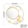 Espelho Decorativo de Parede Criativo Tridimensional Estilo Americano Pendurado na Parede Parede Sala de Estar Espelho Decorativo Dourado Frame Espelho de Ferro