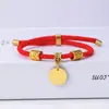 Pulsera de Marca de Acero Inoxidable Moda Europea y Americana Estilo Amor Tejido a Mano Material en Blanco Acero Inoxidable Pulsera Multicolor Venta al por Mayor