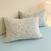 Novo Conjunto de Roupa de Cama de Veludo de Feijão de Algodão Conjunto de Quatro Peças Algodão Integral Lençol de Elástico Espessado de Veludo de Leite Conjunto de Três Peças Veludo Adicionado para Calor