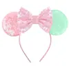 Acessórios de cabelo do Mickey transfronteiriços bordado lantejoulas laço faixa de cabeça de festa faixa de cabeça de parque de diversões férias acessórios de cabelo infantis pronta entrega