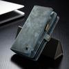 Funda de cuero S21 retro dividida magnética esmerilada multifunción con tapa y cremallera para funda de teléfono móvil one plus 7Pro