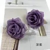Flores de rosa mini simuladas cabezas DIY rosa de seda flor artificial material para pasador de pelo adorno pequeño para fotografía del hogar