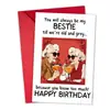 Compra Direta Transfronteiriça de Cartões de Cumprimento de Aniversário Engraçados e Divertidos para Irmãs Trocarem Presentes, Cartões com Mensagens de Bênção Humorísticas com Envelopes, Atacado