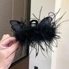 Clip de Garra de Piel de Visón Visón Conejo Oso Sentido Avanzado para Cabello de Mujer en la Parte Trasera de la Cabeza Disco Pelo Otoño e Invierno Pelo Largo Medio Pinza de Tiburón Pasador de Pelo