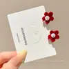 Diadema Rojo Festivo con Lazo para Niñas Pasador de Año Nuevo Infantil Pinza de Princesa Pasador para Flequillo Lateral Pasador