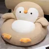 Cojín de pingüino de dibujos animados lindo Cojín para glúteos Silla Oficina Sedentario Cojín para glúteos Cojín integrado con respaldo Dormitorio de estudiante