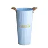 Cubeta de Hierro Grande Estilo Vintage para Flores, Cubeta para Flores Frescas, Uso en Floristerías y Hogar, para Sostener Flores, Jarrón para Flores Secas, Cubeta para Remojar Flores, Cubeta para Arreglos Florales
