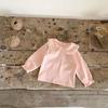 Camiseta Base para Bebê Menina de 0 a 3 Anos Estilo Primavera e Outono 2026 Simples Bordada com Gola Camiseta de Algodão Manga Longa