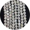 Cuentas de Concha Natural Cúpula Blanca Redondas Planas de 10 mm Cara Redonda Suelta Cuentas para Collar de Bricolaje Accesorios de Joyería