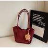 Bolsa pequena popular com costura deste ano para mulheres 2025 nova de verão bolsa infantil textura de moda artística bolsa de ombro sob o braço