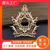 Pingente de Flor Trepadeira Oca de Bronze Fundido Shangjia Material para Coroa de Cabelo, Penteado, Acessórios Estilo Chinês Charme Antigo Novo Estilo Chinês