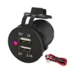 Venda Quente Carro RV Carro Público Modificado Interface Dupla USB Carregador de Celular para Carro Qc3.1A Entrada 12-24V Universal