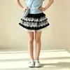 Conjunto de Moda de Verano para Niñas: Camiseta de Manga Corta y Falda, Atuendo Moderno para Niños Mayores, Nuevo Estilo de Verano con Bloques de Color y Moda en Capas, Conjunto de Dos Piezas