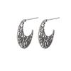 Pendientes de engranajes exagerados europeos y americanos para mujer, estilo étnico vintage, con espirales y aleación antigua.