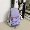 Mochila pequeña de estilo japonés para mujer, estilo nuevo 2024, bonita mochila informal con cordón, ligera y de viaje.