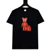 Camiseta de Manga Corta de Algodón Estilo Pareja Moda Callejera Americana Marca Graffiti Divertido Letras Clásicas Estampadas Versión Alta Transfronteriza