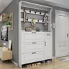 Zapatero para entrada de casa, gran capacidad, simple, balcón, mueble para recibidor, zapatero ultra delgado para sala de estar/pasillo, zapatero económico