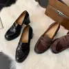 Mocasines de piel de vaca súper suaves, estilo retro francés, punta redonda, tacón grueso para mujer, zapatos de cuero slip-on estilo británico, zapatos de tacón alto individuales para mujer