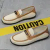 Zapatos para Hombre, Zapatos Casuales Transpirables para Hombre, Zapatos de Frijol Suaves con Suela Suave de Malla de Moda, Zapatos Slip-On de Moda para Hombre, Mocasines de Tejido Fly-Knit