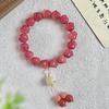 [Explosiones de Sonido al Agitar] Pulsera de Bodhi Morado Ahumado para la Mano Cuentas de Buda de Círculo Único Sosteniendo Gatos Pulsera de Juego Wen para Hombres y Mujeres Venta al por Mayor