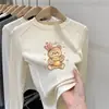 Camada base redonda para meninas, uma camiseta de manga comprida super fofa e casual para outono e inverno, perfeita como camada interna para crianças mais velhas, proporcionando calor