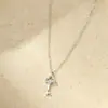 Collar Colgante de Llave con Cruz de Plata de Ley S925 Chapado en Oro de 14K Transfronterizo para Mujer, Cadena de Cuello Vintage de Lujo Ligero Exquisita de Venta Caliente
