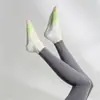 Calcetines de Yoga de Longitud Media con Degradado Otoño e Invierno para Mujer, Calcetines Antideslizantes Específicos para Pilates, Algodón Profesional para Deportes y Fitness al por Mayor Calcetines Gruesos