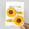 Girassol Grampo de Cabelo Infantil Franja Clipe de Borda Quebrada Grampo de Cabelo de Flor Celebridade da Internet Novo Enfeite de Cabeça de Girassol Atacado