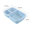 Lonchera Compartimentada de Paja de Trigo para el Hogar Lonchera de Tres Compartimentos Lonchera Estudiante Trabajador de Oficina Lonchera Portátil Recipiente Hermético