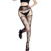 Meias de Rede Meia-Corpo Jacquard Abertas nos Quatro Lados Mu Ruan Meias Jacquard Sexy com Diamantes, Não Precisa Tirar Ligas, Meias de Rede Atacado