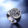 Jinziying joyería personalidad retro cruz acero de titanio para hombre colgante venta al por mayor