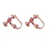 Pendientes envío invisible diy tornillo de cabeza plana clip para oreja accesorios chapado en cobre con anillo de suspensión clip para oreja sin convertidor para agujero de oreja