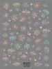 Novos Adesivos de Unha 5D Embossados Tendência de Ano Novo, Adesivos Frescos de Arte de Unha Estilo Francês, Adesivos Japoneses Florais de Desenho Animado