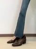Zapatos Retro de Suela Blanda sin Cordones con Punta Cuadrada para Mujer, Tacones Altos Negros de Tacón Grueso, Boca Baja, Estilo Elegante para Viajar, Charol, Talla Grande