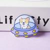 Crachá de Urso da Série Astronauta de Desenho Animado em Acrílico, Pingente para Bolsa, Pequeno Patch de Acessório, Estilo Moderno e Personalizado