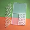 56 rejillas plástico transparente pintura acuarela pintura de diamantes accesorios caja de embalaje joyero plato para joyas aretes collar caja a prueba de oxígeno