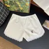 5015 Oso Lindo Algodón Puro Encaje Holgado Talla Grande Anti-Exposición Casual Pantalones de Casa Dulce Color Sólido Pantalones de Seguridad