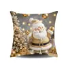 Noite Nevada Lanterna Dourada Pináculo Casa de Madeira Boneco de Neve Rena Velho Quatro Estilos Cinza Dourado Fronha Festiva Pelúcia Curta Impressão Digital Escondido