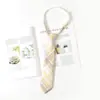 Corbata Jk para Mujer, Nudo Perezoso sin Nudos Marrón Café Estilo Estudiante Japonés Universitario Corbata Amarilla Dk para Hombre Mayoreo
