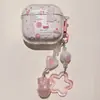 Adecuado para set de auriculares AirPods 4 caricatura diy mariposa carcasa blanda apple pro2/1/2 generación colgante bluetooth inalámbrico