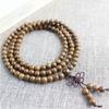 Pulseiras de sândalo com aro dourado 2.0 contas submersas 108 pulseiras de madeira nanmu com aro dourado tipo texto para homens e mulheres joias