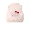 Colete super fofo para bebê, top acolchoado quente de outono e inverno para meninas, agasalho infantil estiloso, colete para meninas