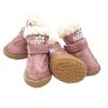 KBL zapatos de algodón para mascotas otoño e invierno gruesos zapatos para perro oso de peluche zapatos para perro botas de nieve zapatos cálidos antideslizantes